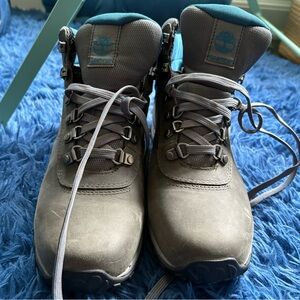 Timberland women’s Gray and Teal hiking Boots